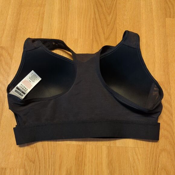 Gymshark Racerback High Support Sports Bra 36 B/C Black Wireless Workout Active - Picture 4 of 7
